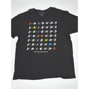 Friends The Television Series Black Graphic T Shirt Mens‎ Size XL TV Show